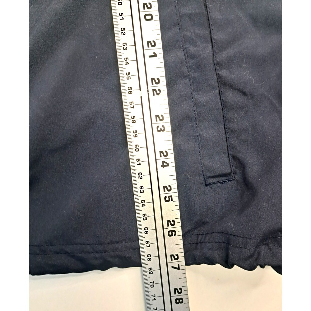 Vtg Charles River Apparel USTA Full Zip Jacket Navy Blue Pockets Rip Cord - Picture 10 of 11